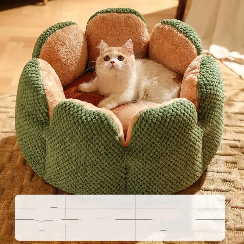 Cocoon Floral - Panier Douillet et Moelleux pour Votre Chat